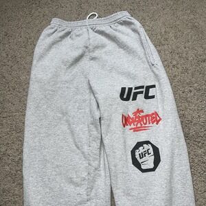 UFC Joggers Mens Medium Grey Sweatpants Fight Night MMA Cotton Casual